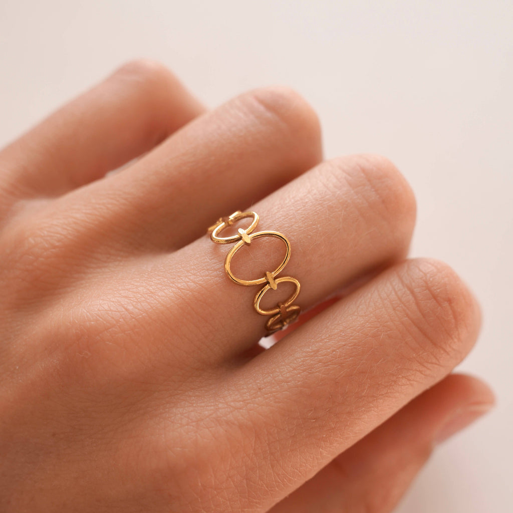 Anillo Oval. Acero inoxidable