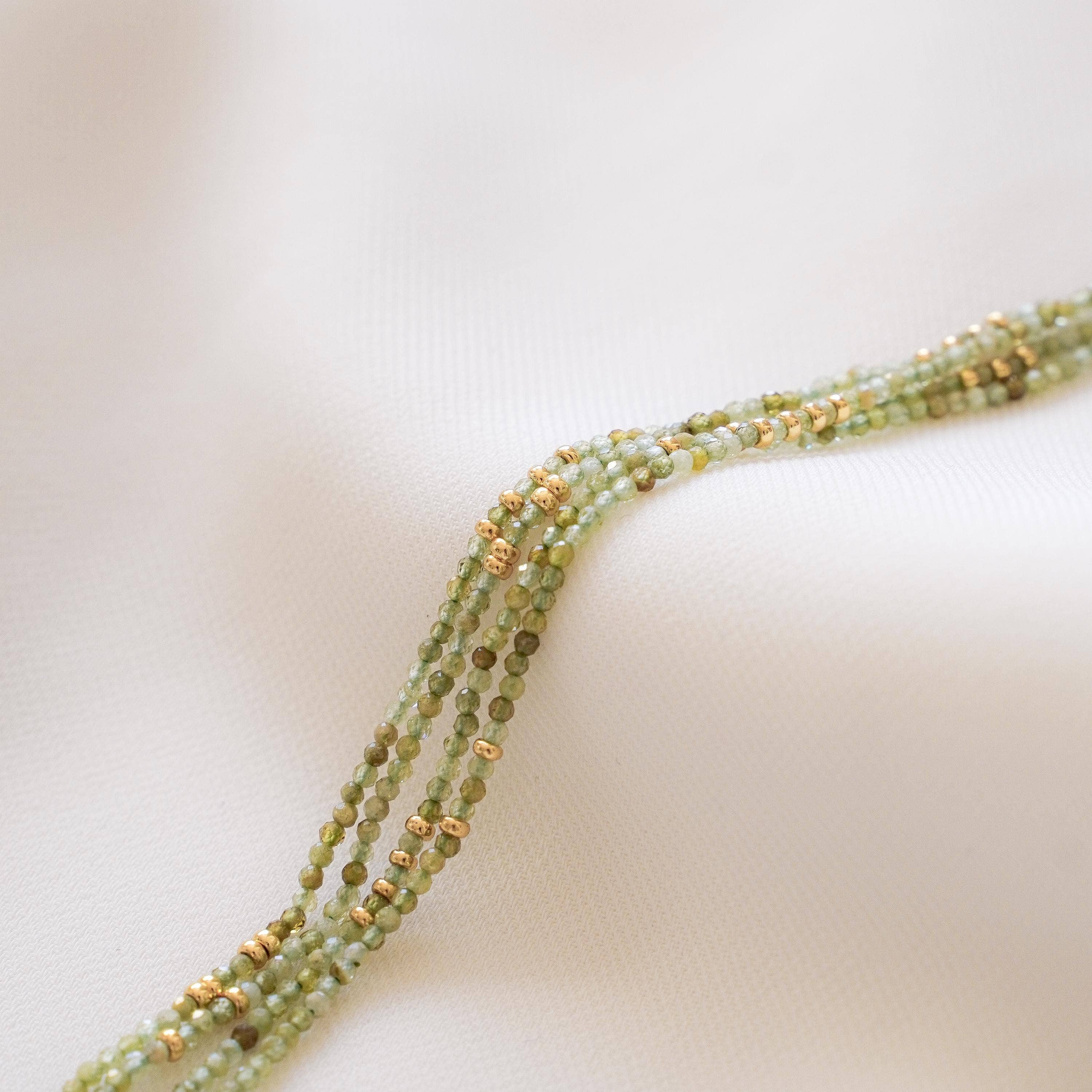 Pulsera Tsavorita. Piedra natural tsavorita