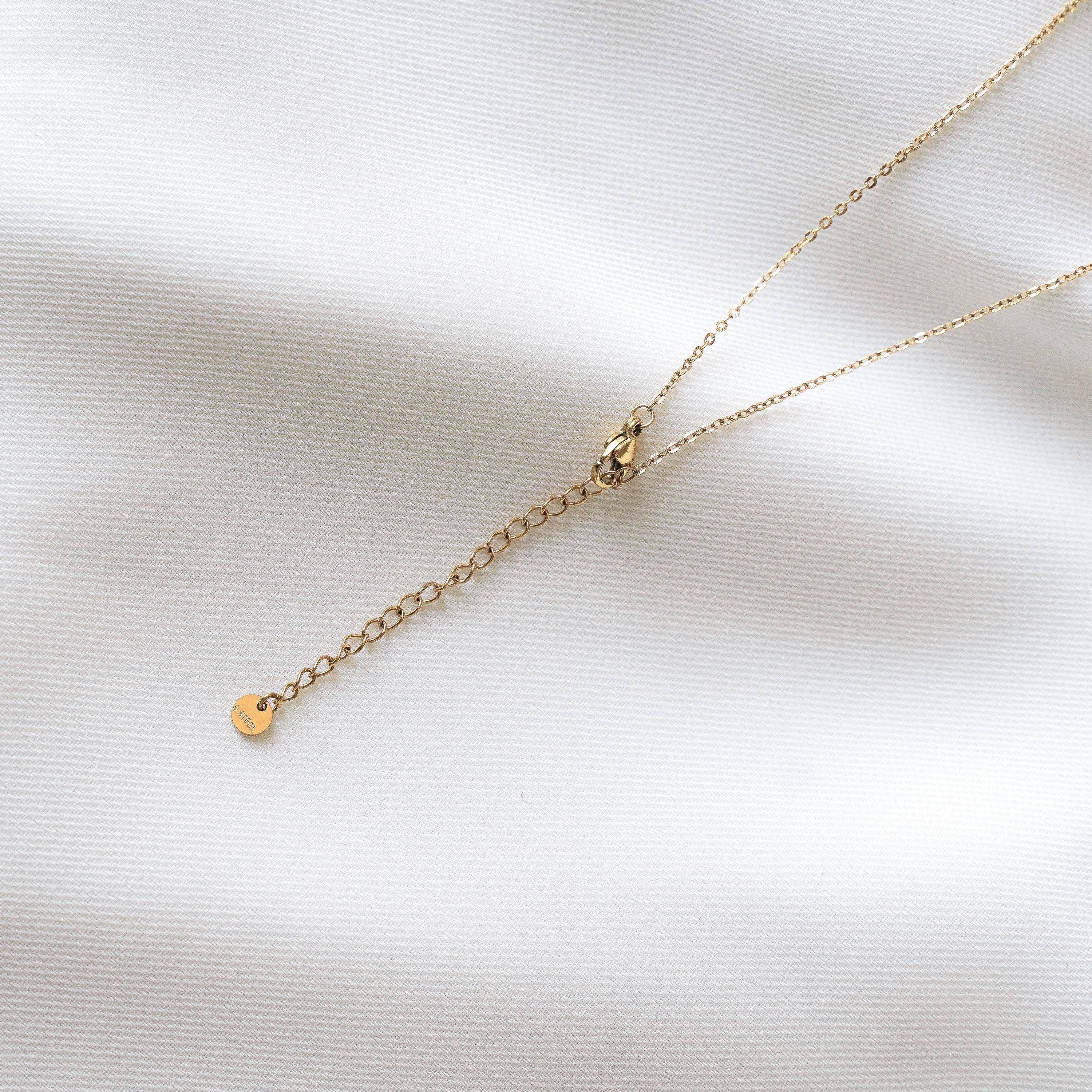 Collar Turmalina. Acero inoxidable y piedra natural turmalina