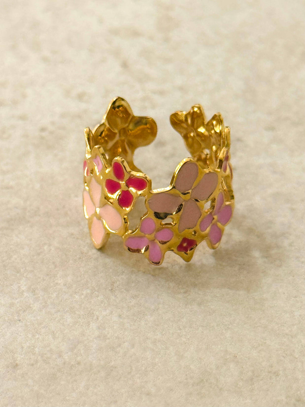 Anillo Hawai Rosa. Acero inoxidable