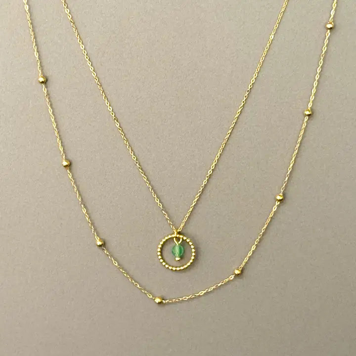 Collar Boheme. Acero chapado en oro 14K