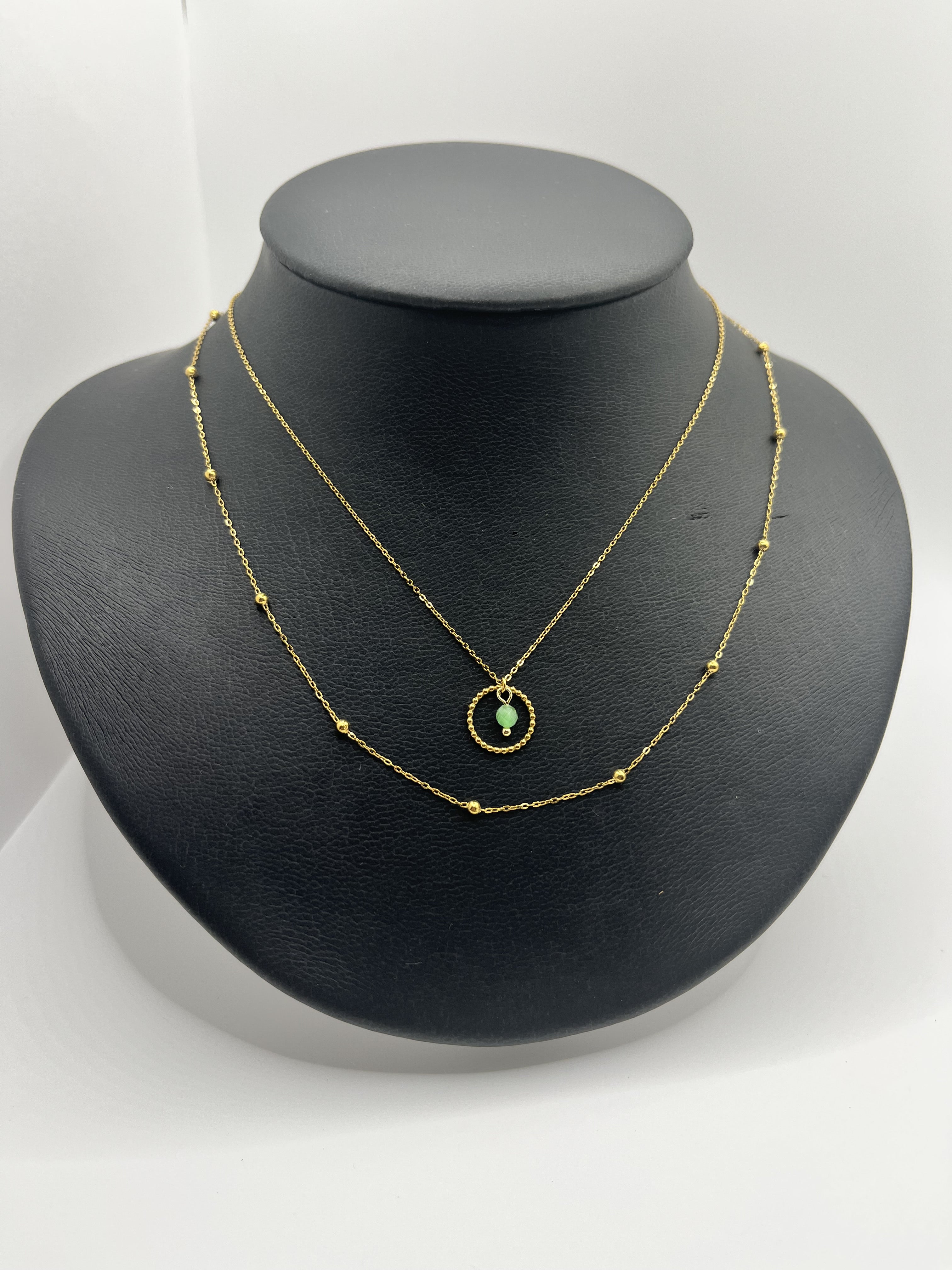 Collar Boheme. Acero chapado en oro 14K