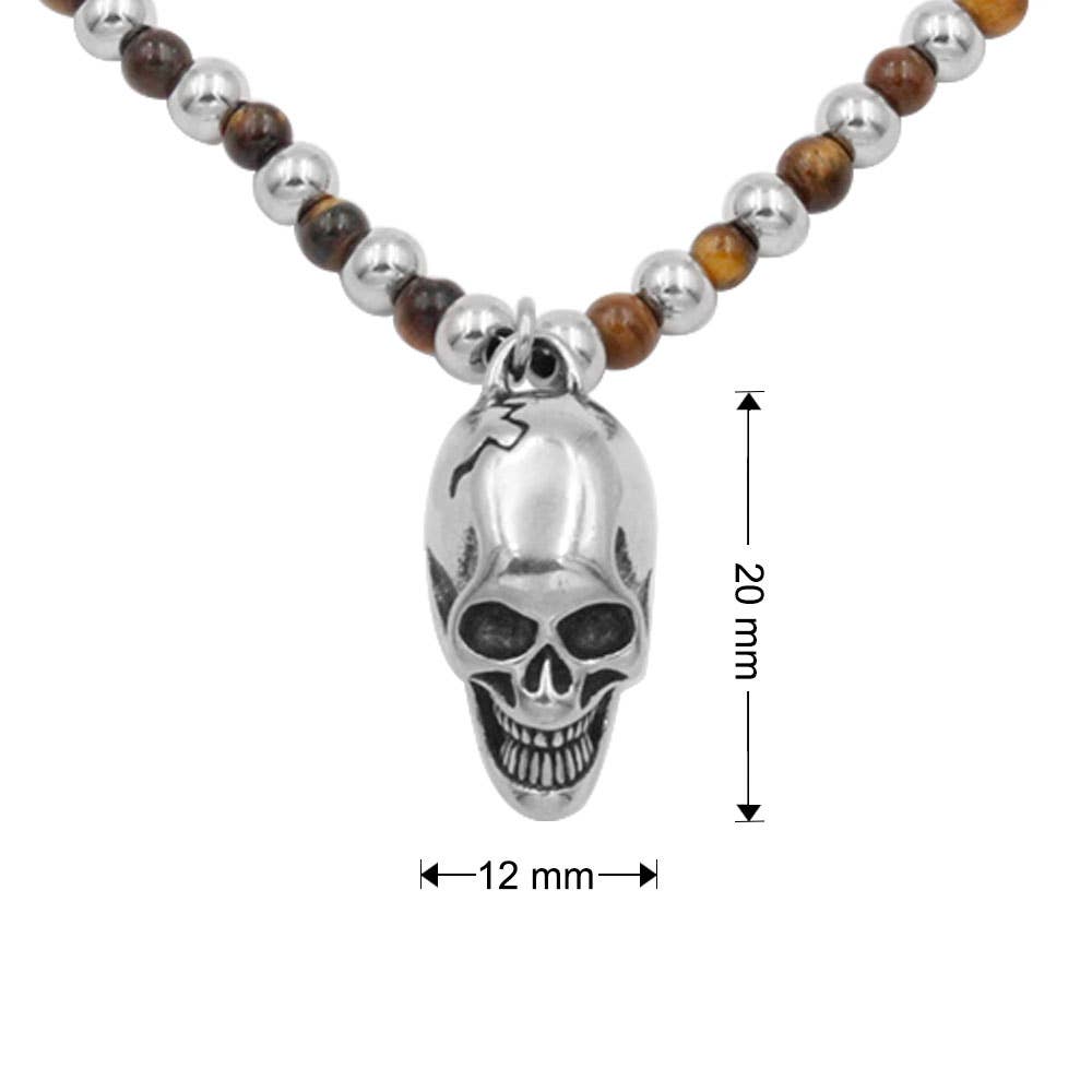 Collar Calavera. Acero inoxidable