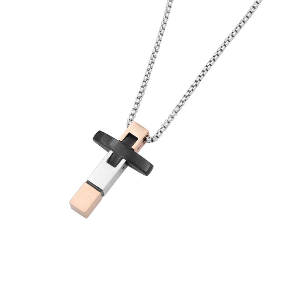 Collar Cruz. Acero inoxidable