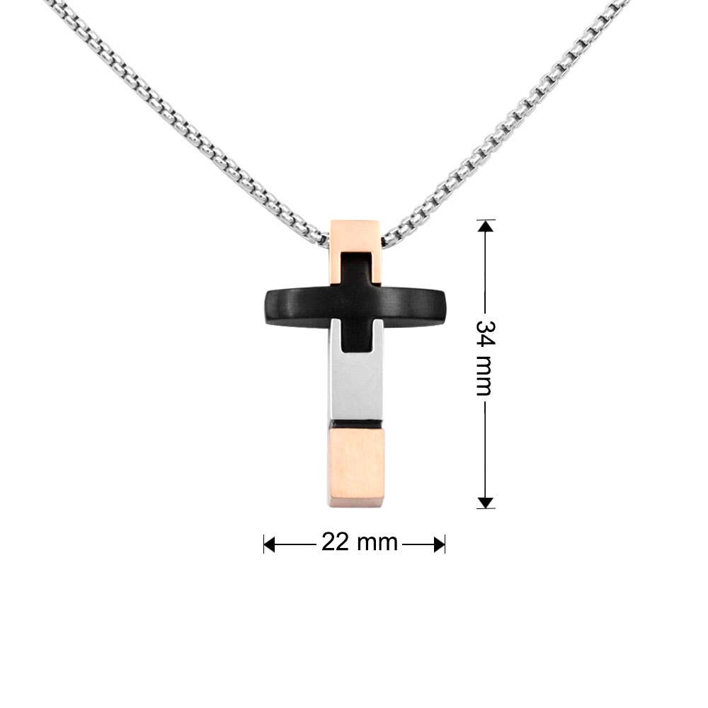 Collar Cruz. Acero inoxidable