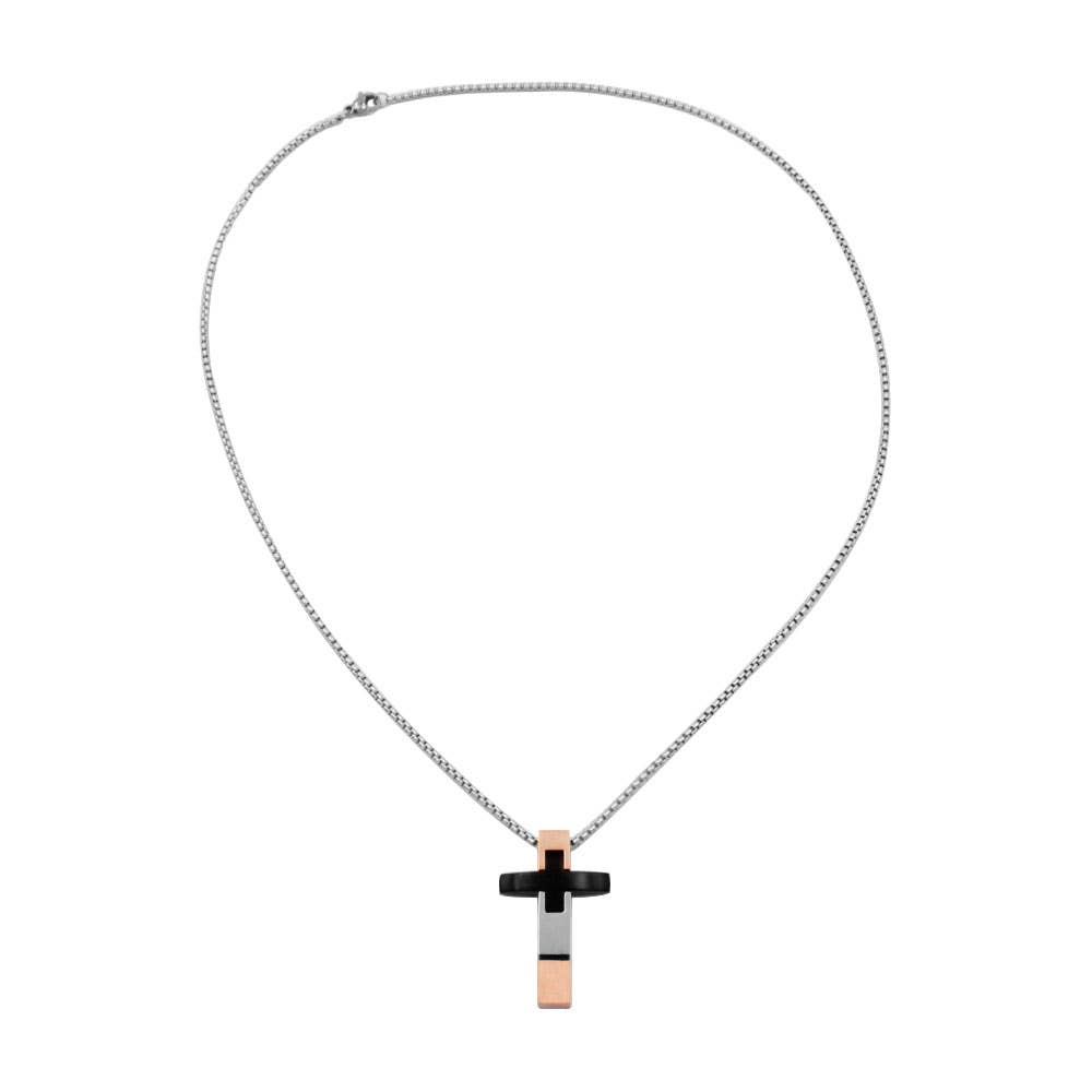 Collar Cruz. Acero inoxidable