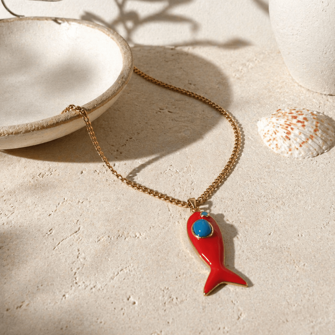 Collar Rivo. Acero inoxidable chapado en oro de 18K