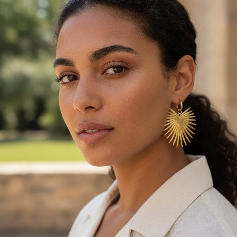 Pendientes Elisa. Acero inoxidable chapado en oro 18K
