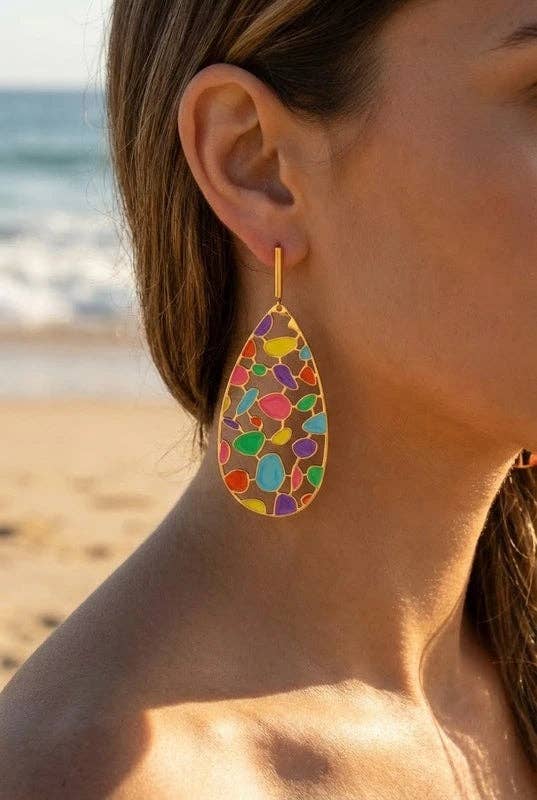 Pendientes Multicolor. Acero inoxidable