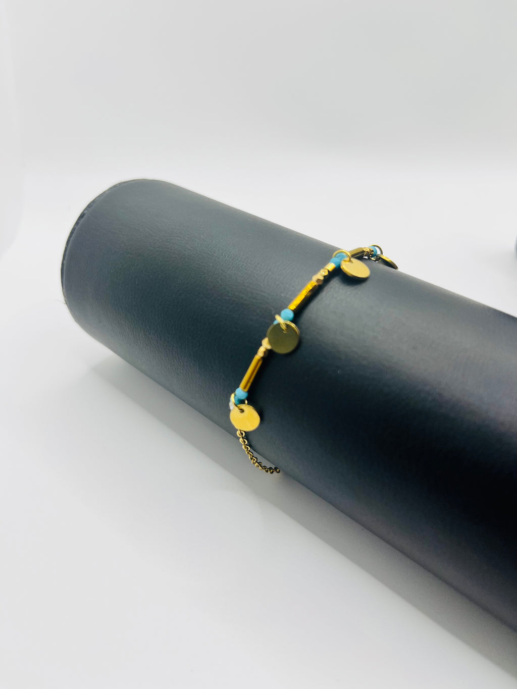 Pulsera Lola. Acero y amazonita