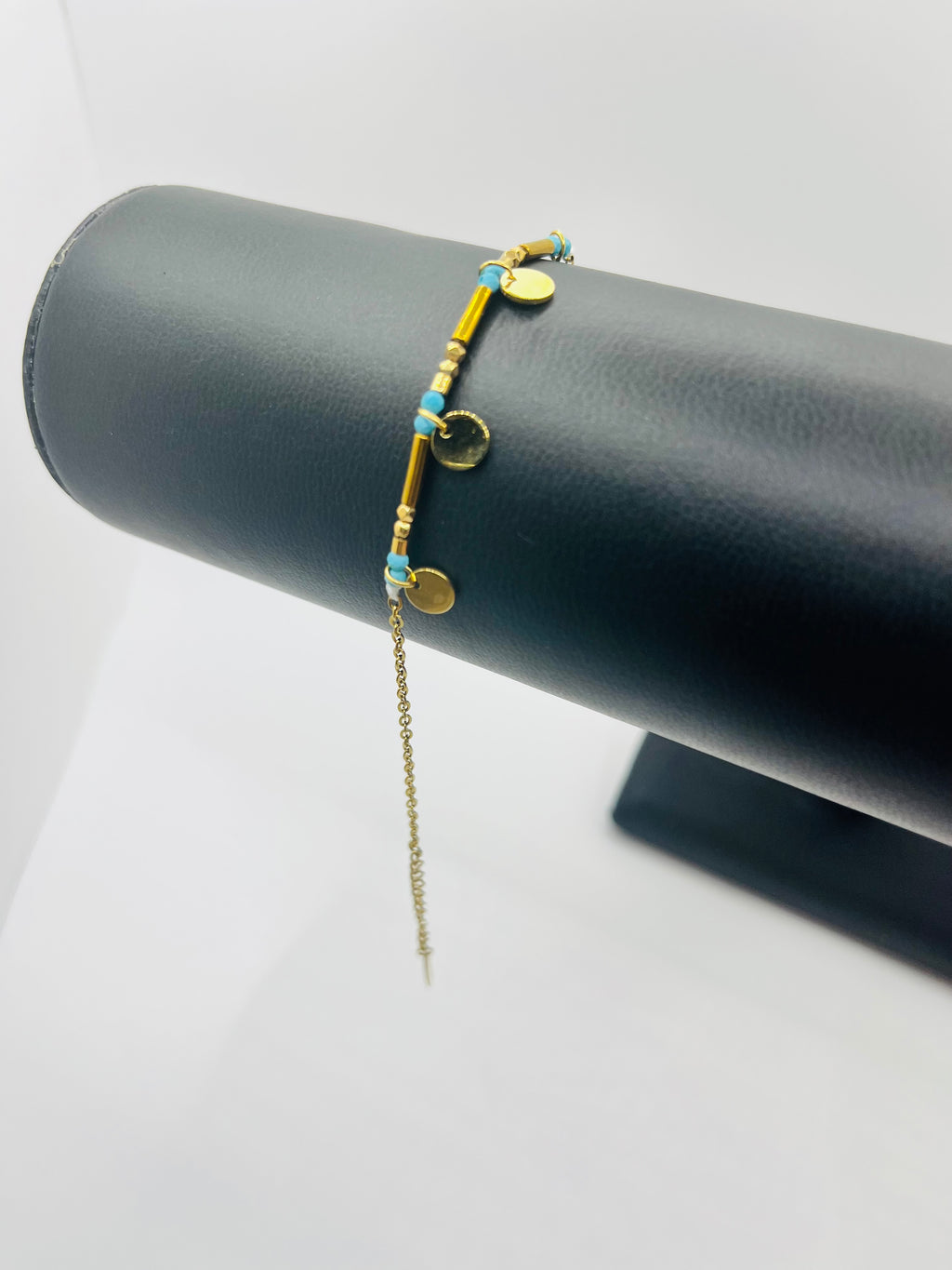 Pulsera Lola. Acero y amazonita