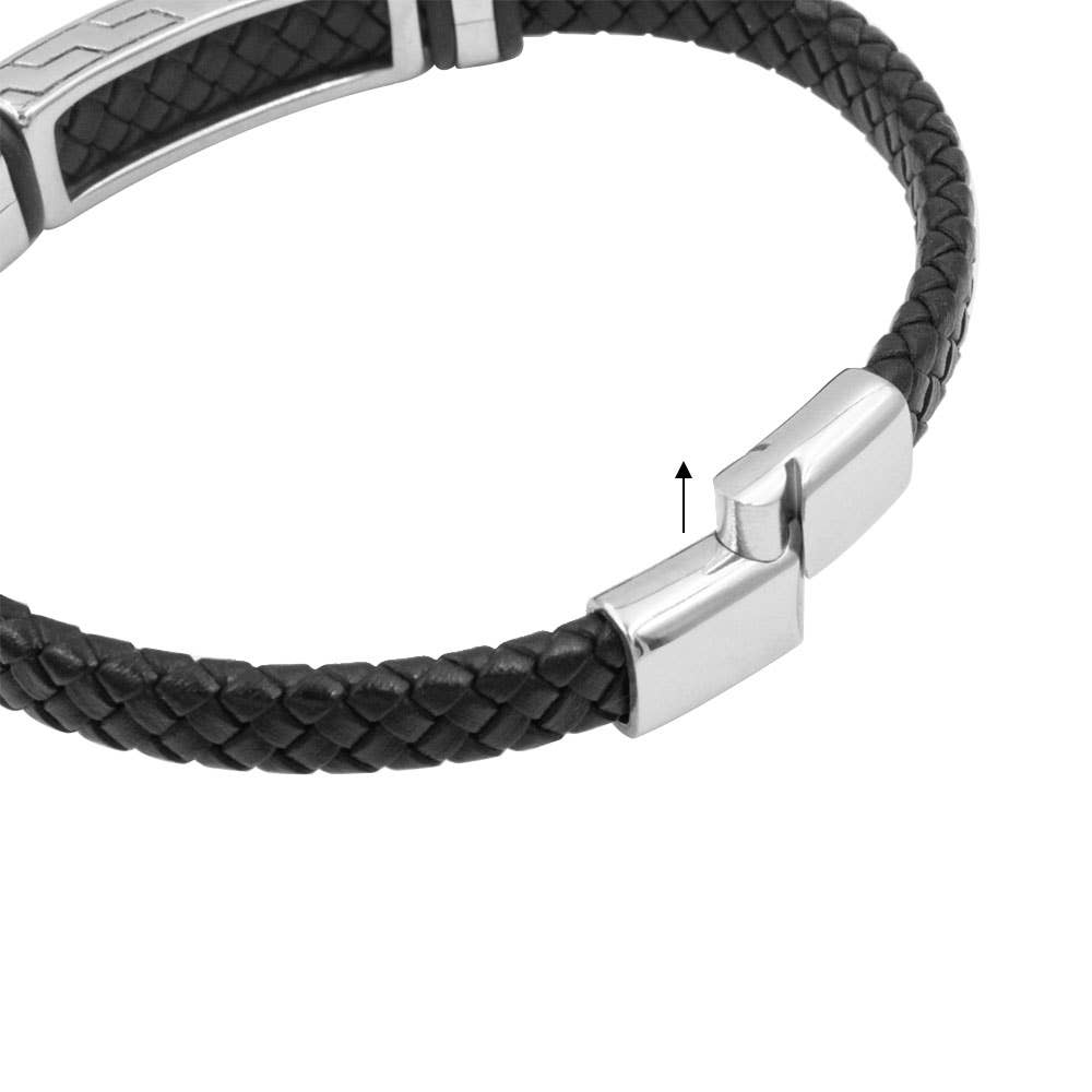 Pulsera Matt. Cuero y acero inoxidable