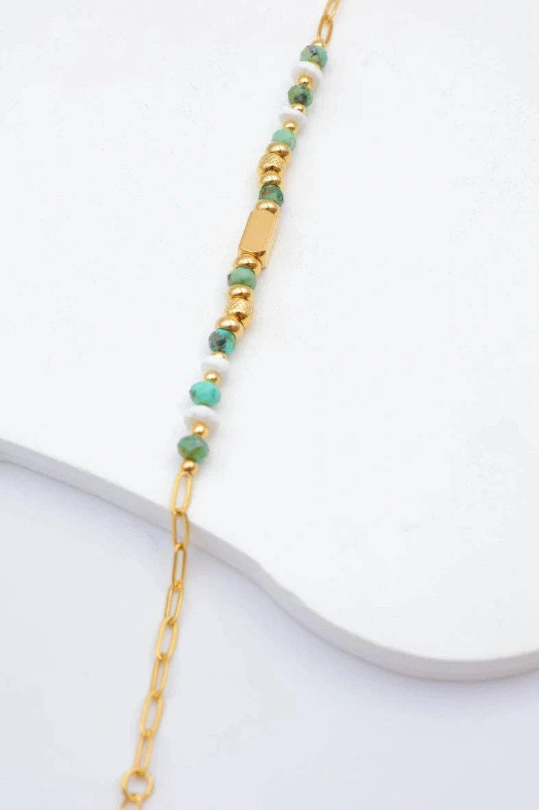 Pulsera Stella verde. Acero inoxidable