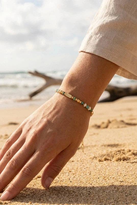 Pulsera Stella verde. Acero inoxidable