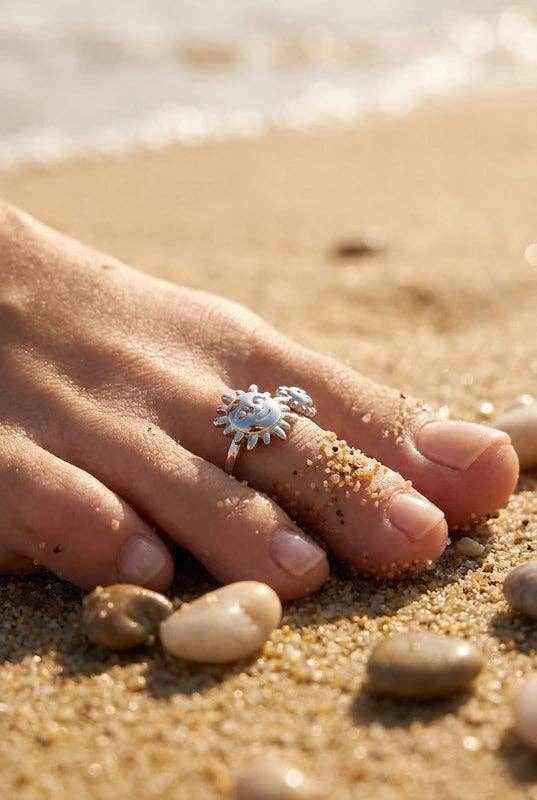 Anillo Astro plateado. Acero inoxidable