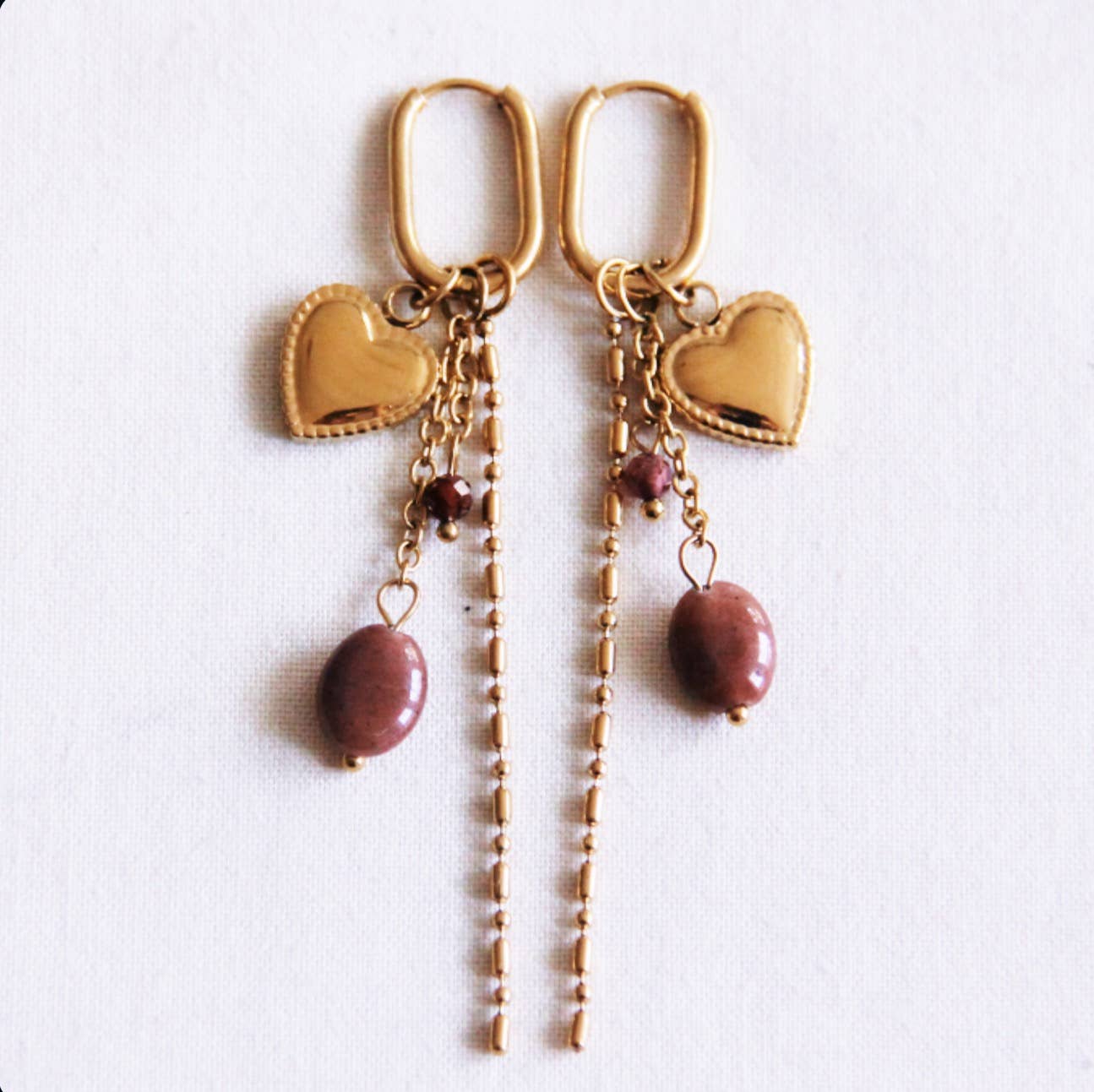 Pendientes Dulzura. Acero inoxidable y crsitales